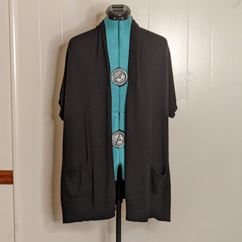 Coldwater Creek Viscose Wool Blend Open Front Cardigan. Size 1X (18).